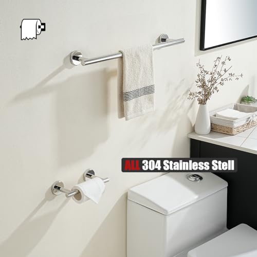 JQK Chrome Toilet Paper Holder, Double Post Pivoting Tissue Holder Wall Mount, 304 Stainless Steel Hold Mega Rolls, TPH150-CH - color: Polished Steel