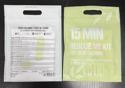 Naisture 15 Min Rescue Me Kit Skincare Gift Set for Skincare Lovers– All-in-One Bundle with Face, Eye, & Mud Masks, Complete Self-Care Kit (6 pcs) - color: Rescue Me Kit