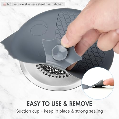 TRAPMATE Silicone Bathtub Drain Stopper/Good Grips Sink Stopper, Drain Cover for Shower, Bath, Kitchen Sink, 3 Pack (Patented Product) - color: Gray Green Yellow