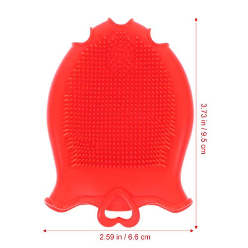 Beaupretty Baby Silicone Shampoo Brush with Soft Scalp Massager and Ergonomic Grip Gentle Exfoliating Bath Shower Brush for Kids Hair Care and Relaxing Scalp Massage