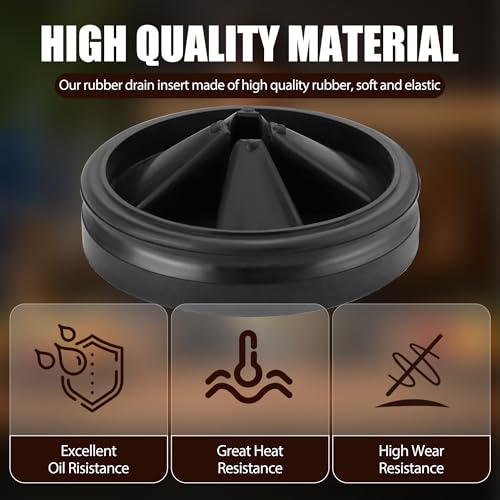 3 3/8" Garbage Disposal Splash Guard, QCB-AM Sink Baffle Replacement for InSinkErator Evolution Series, Upgraded Removable Quiet Collar Drain Plugs, Garbage Disposer Accessories, Black - color: Deep Black - 1 Pack