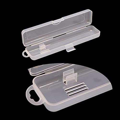 Portable Travel Toothbrush Case, Hard Plastic Dust-Proof Toothbrush Container & Toothpaste Box Holder (Rectangle-2Pcs)