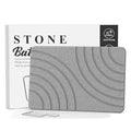 Stone Bath Mat for Bathroom Quick Drying Shower Mats Super Absorbent Diatomaceous Earth Stone Mats, Easy to Clean & Odorless, 23.6 × 15.5 Inch Grey - color: Grey Rectangular