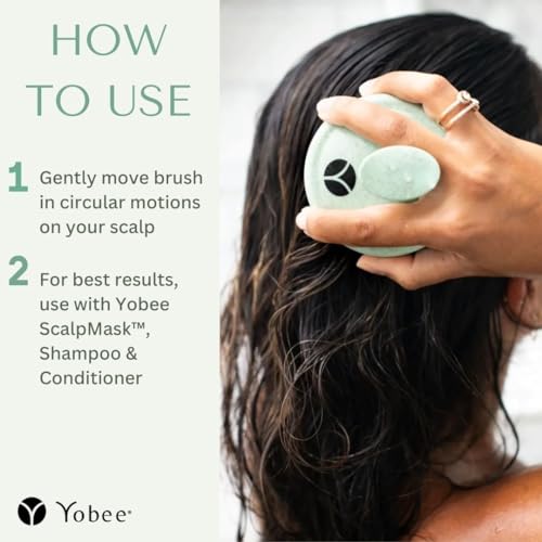 Yobee Scalp & Head Massager | with Soft Silicone Bristles | Removes Dandruff & Promotes Hair Growth, Exfoliator & Stress Relief Scalp Scrubber for All Hair Types