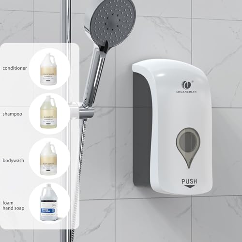 Manual Foam Soap Dispenser, 35oz (1000ml) Commercial Refillable Foaming Soap Dispenser-White, CHUANGDIAN - color: White
