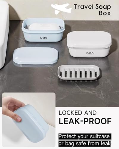 Doter Travel Soap Case, Leakproof Soap Container with Lid, Portable Bar Soap Holder for Traveling, Soap Dishes for Bathroom, Shower, Gym, School, Camping, Vacation, Outdoor - color: Green