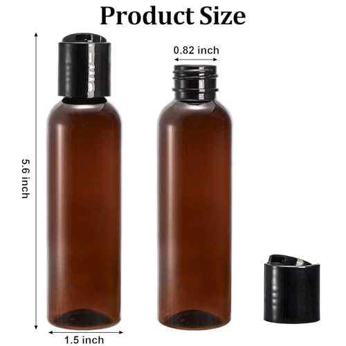 Bekith 30 Pack 4oz Travel Bottles for Toiletries, Small Plastic Squeeze Bottles with Flip Cap, Leakproof Empty Refillable Travel Size Containers For Shampoo, Lotions, Liquid Body Soap