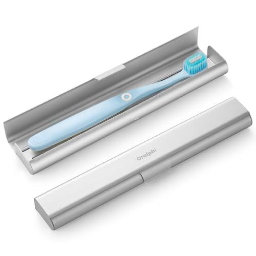 Aluminum Toothbrush Travel Case, Portable Travel Toothbrush Holder, Durable Manual Toothbrush Box Container for Traveling, Bathroom, Camping, Business Trip-1Pack Silver - color: Silver, size: 1 Pack (Standard)