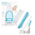 Frida Baby The 3-Step Cradle Cap System, DermaFrida The FlakeFixer, Sponge, Brush, Comb and Storage Stand for Babies with Cradle Cap, White-Blue - style: 3-Step Flake Fixer System