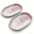 Ceramic Marble Pattern Soap Dish, Textured Raised Soap Saver Tray for Shower Bathroom Kitchen Sink Vanity, Easy to Clean Multi-Use Holder for Bar Soap Jewelry Rings Keys, Red (2 Pack) - color: Red 2p