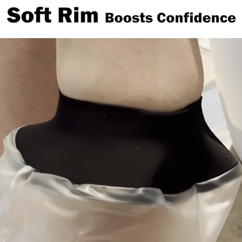 Cast Covers for Shower Leg, Waterproof Cast Cover for Showering, Cast Protector for Shower Leg Adult, Shower Boots for Foot after Surgery, Ankle, Foot (Diameter - 7.9") - color: Short Leg, style: Soft Black