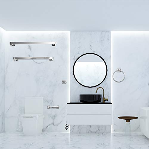 SENTO Chrome Toilet Paper Holder Wall Mount, Double Post Tissue Toilet Paper Holder, Easy Installation, Heavy Duty Metal, Polished Chrome - color: Polished Chrome