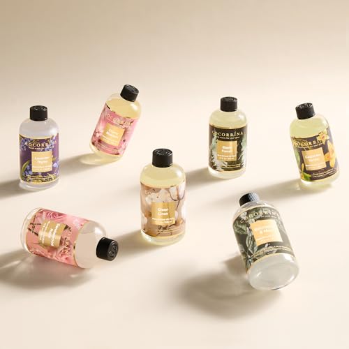 Cocorrína Reed Diffuser Refill Sandalwood Rose 17oz (500ml) with 8 Sticks - Premium Long-Lasting Floral Essential Oil, Home Fragrance for Bedroom, Bathroom Home Decor - size: 17 Fl Oz (Pack of 1)