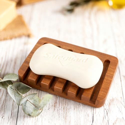Teak Wood Soap Dish - Bar Soap Holder & Soap Saver for Shower, Bathroom, Sink, Kitchen & Countertop (2)