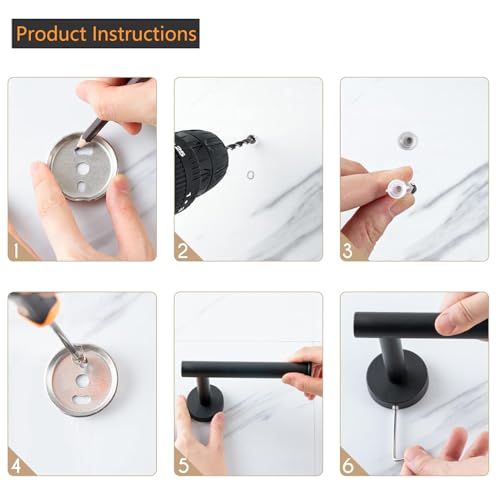 Toilet Paper Holder Wall Mount - Brushed Nickel | Stainless Steel Bathroom Toilet Paper Holder, Toilet Paper Roll Holder for Bathroom, Kitchen, Washroom