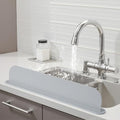 19.3 inch Kitchen Sink Splash Guard, Silicone Sink Baffle Splash Guard, Backsplash Protector for Kitchen Countertop & Bathroom Bathtub with Non-Slip Strong Suction, Gray - color: Gray