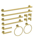 12 Pcs Brushed Gold Bathroom Accessories Set, HOMEMYSTIQUE SUS304 Stainless Steel Bathroom Hardware Set, Bath Towel Bar Set, Toilet Paper Holders, Towel Rings Racks, Robe Towel Hooks - color: Brushed Gold, size: 12 Pieces