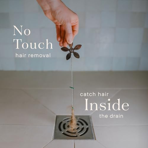 DrainWig Shower Drain Hair Catcher – Disposable Bathroom Hair Trap, Easy to Install in Shower Drain Cover, Helps Prevent Clogs – As Seen on Shark Tank – Silver Flower (2-Pack) - color: Silver Flower, size: 2 Count