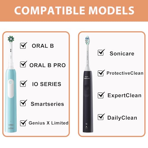 Toothbrush Travel Case for Oral B/Oral-B Pro 1000 1500 5000 7000 & Philips Sonicare 4100 1100 5300 5100 6100/iO Electric Toothbrush, Hard Protective Storage Bag (Gold) - color: Gold
