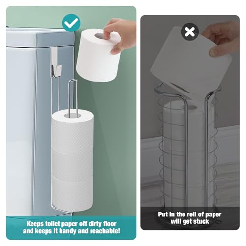Conworld Toilet Paper Storage for 4 Roll Tissue, Over The Tank Toilet Paper Holder, Stainless Steel Rustproof Toilet Paper Holder Wall Mount, for Rv, Bathroom Storage and Organization, Silver, 1 Pack - color: Silver,hold 4 Rolls-1 Pcs