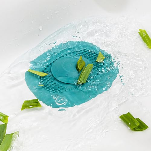 2-Pack Silicone Bathtub Stopper, Drain Plug with Hair Strainer for Kitchen & Bathroom (Orange) - color: Orange