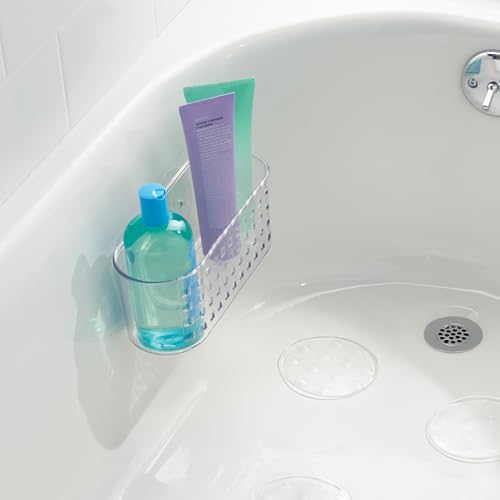 iDesign Hanging Suction Shower Caddy Basket, Clear | Bathroom Storage, Made in USA