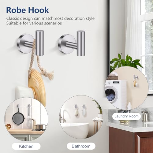 TQKAG 5 Piece Bathroom Towel Bar Holder Sets Brushed Nickel Bathroom Hardware Set Stainless Steel Toilet Paper Holder with Shelf Bathroom Accessories Kit Wall Mounted - color: Brushed Nickel, size: 5-Pieces Set-A