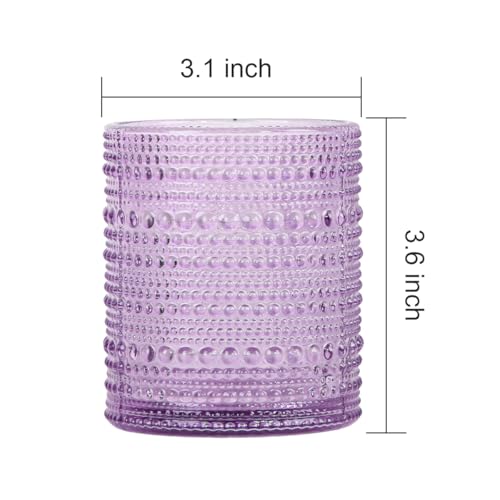Glass Toothbrush Holder, Purple Bathroom Toothbrush Holder Set, 10oz Bathroom Tumbler Cup, Bathroom Storage Cup Organizer for Tooth Brush, Toothpaste and Makeup Brush - color: Purple