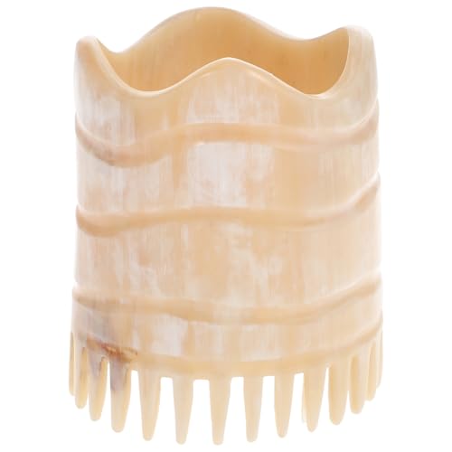 Yak Horn Massage Comb Fine Teeth Hair Cleaning Shampoo Brush Scalp Massager Lightweight Portable Hair Care Tool for Stress Relief and Blood Circulation