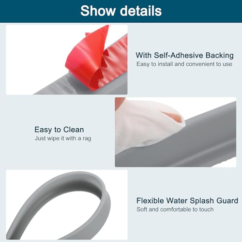 uxcell 59 Inch Collapsible Shower Barrier Stopper Water Splash Guard Blocker 59"Lx0.6"Wx1.2"H for Bathroom Kitchen Wet and Dry Separation, Gray - color: Gray, size: 59"Lx0.6"Wx1.2"H