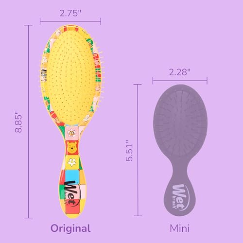 Wet Brush Disney Winnie The Pooh Original Detangler Hair Brush, Flexible Bristles Gently Detangle All Hair Types, Works on Wet or Dry Strands, Ergonomic Handle, Reduces Breakage, Pooh & Friends - color: Pooh & Friends