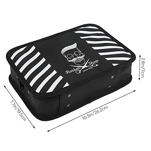 Segbeauty Barber Carrying Case, Stylist Tool Storage Bag for Clippers Scissor Clips Trimmer Grooming Kit, Hair Styling Accessories Organizer, Portable Travel Professional Hair Salon Equipment