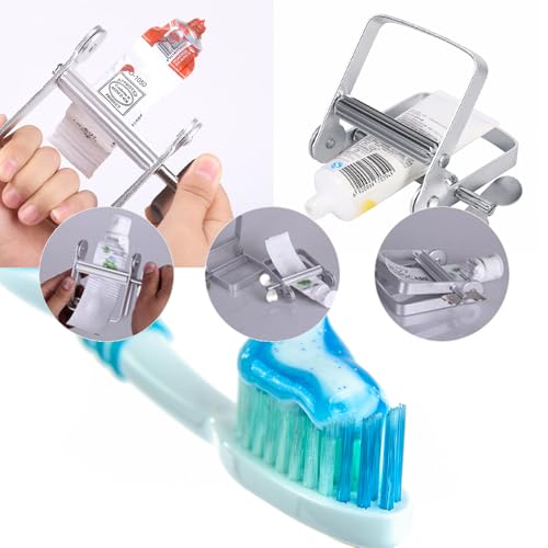 Toothpaste Squeezer, Metal Toothpaste Tube Squeezer, Paint Tube Wringer, Rolling Toothpaste Squeezer for Artist,Hair Salon,Painter and More