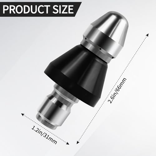 Sewer Jetter Nozzle,Stainless Steel,Drain Augers, Sewer Pipe Dredging and Cleaning Tools for Pipe Unclogging - Drain Clog Remover | Hair Clog Remover | Toilet Clog Remover （Type B） - style: B