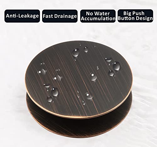 Artiwell Universal Bathroom Sink Drain Stopper, Fits Most Pop-Up Drains for Vessel Sink Lavatory Vanity, Sink Drain Strainer with Detachable Hair Catcher, Tested by Plumber in US (Oil Rubbed Bronze) - color: Oil Rubbed Bronze