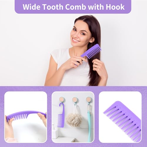 12 pcs Hair Brush Set,Detangler Brush with Hair Spray Bottle Scalp massager for Wet Dry Curly Hair, Bristle Hair Brush Hair Comb for Women Girl,Hair Styling Tools (Purple)