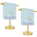 Hand Towel Holder Stand, Freestanding Bathroom Towel Rack, Gold, 2 Pack | Weighted base keeps towels stable and doubles as a display stand for jewelry, watches and hair accessories - color: Golden-2 Pack