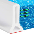 Hi-Na 3ft/5ft/6ft/8ft10ft Collapsible Shower Threshold Water Dam Water Barrier for Shower and Water Stopper Keeps Water Inside Water Threshold for Wet and Dry Separation (10ft, White) - color: White, style: 10ft