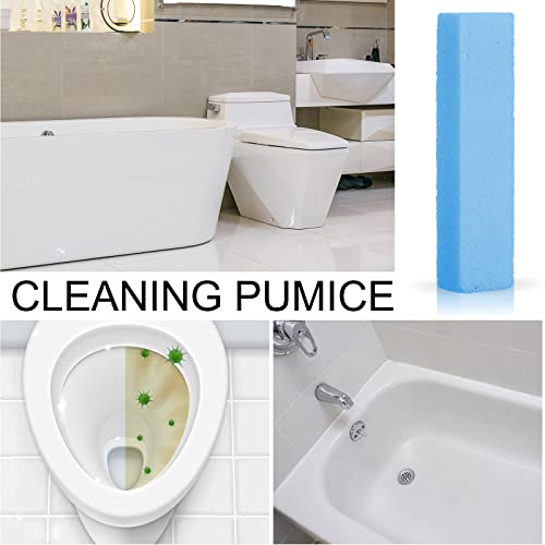 Norme 30 Pieces Pumice Stones for Cleaning Pumice Scouring Pad, Pumice Stick Cleaner for Removing Toilet Bowl Ring, Bath, Household, Kitchen, Pool, 5.9x1.4x0.9 Inch(Blue) - color: Blue