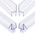 Frameless Shower Door Seal Set for 1/4 Inch Glass Doors - 2-Pack Bottom Seal and 2-Pack Side – Stop Shower Leaks and Create a Water Barrier (1/4” x 39”)