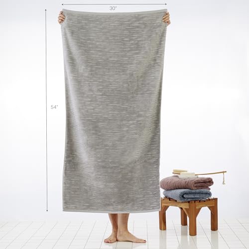 SKL Home CloudSoft Cotton Luxury 4 Pc Bath Towel Set, Gray - color: Gray, style: Bath Towels (Set of 4)