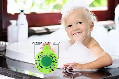 Bathtub Drain Stopper, Silicone Tub Stopper Plug, Universal Bath Drain Cover, Kids Tots Babies Gift (Green Football) - color: Green Football