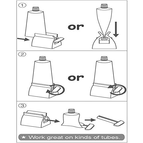 Toothpaste Tube Roller - Manual Squeezer Tool, Toothbrush Squeezer, Clip Holder Stand Winder by XYKEEY (Blue) - color: Blue