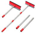 DSV Standard Window Squeegee, 2-in-1 Window Cleaner with 55" Extension Poles, Window Washing Kit, Glass Door Cleaner, Multi-Use Car Windshield Cleaning Tool with Long Handle for High Outdoor Windows - size: Multi-Section Squeegee