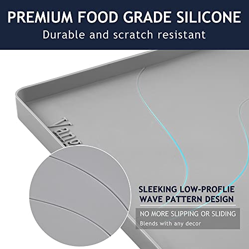 Heavy Duty Silicone Under Sink Mats for Kitchen Waterproof 19" x 19", Extra Thick Under Sink Rubber Mat Drip Tray, Raised Edge Under Sink Liner,Prevent Drips, Leaks, Spills,Grey - color: Gray, size: 19'' x 19'' x 1''