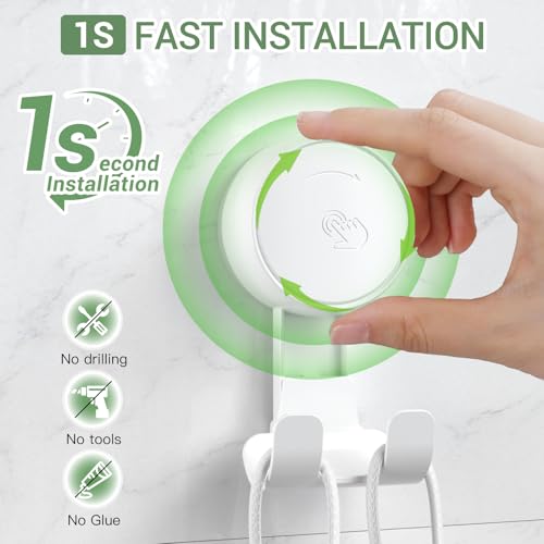 LUXEAR Suction Hooks Powerful Vacuum Suction Cup Hooks-2PACK Razor White - size: 2 Pack Razor