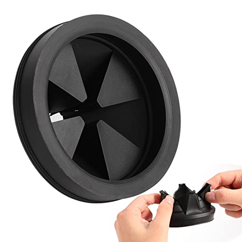 RQYEKDO Upgraded EPDM Garbage Disposal Splash Guard 1 Pack | 3 1/8 inch noise-reducing rubber insert, compatible with Waste King, Whirlaway & GE kitchen grinders - color: 3-1/8" (1pcs)