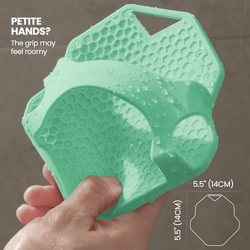 Silicone Shower Scrubber for Body – Exfoliating Loofah Alternative, Zinc & Silver-Infused, Hygienic & Gentle for Sensitive Skin, Durable & Long-Lasting Body Scrubber for Men & Women - Mint - color: Mint
