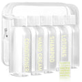 Travel Shampoo Bottles 5 pcs 3.4oz TSA Approved Travel Bottles for Toiletries Travel Size Bottles Leak Proof Empty Lotion Containers with Flip Cap Small Plastic Squeeze Bottlesp-Clear - color: Clear