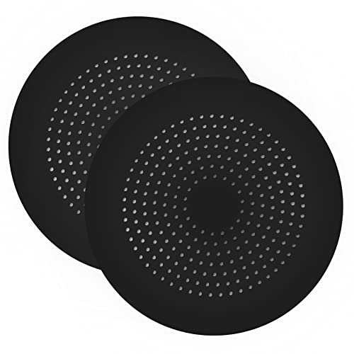 2 Pack Shower Drain Hair Catcher, Silicone Drain Cover with Suction Cup,Shower Drain Protector Drain Strainer Hair Stopper for Kitchen Bathroom Bathtub Sink(New Black 2Pack) - color: New Black 2pack